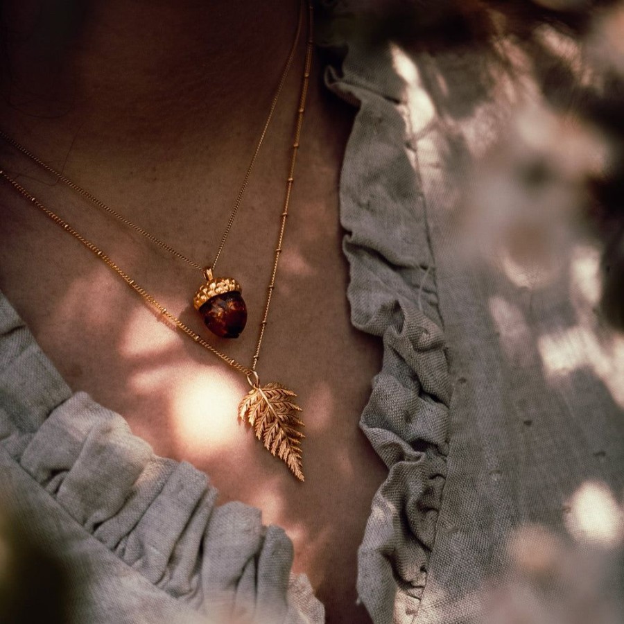 Schmuck fleuriscoeur | Kette Bernstein-Eichel